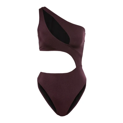 Abbildung von Lascana LSCN BY Badeanzug, Damen, Größe: 38, Aubergine