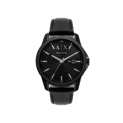 Abbildung von Armani Exchange Threehand Daydate Uhr, Herren, Größe: One Size, Black