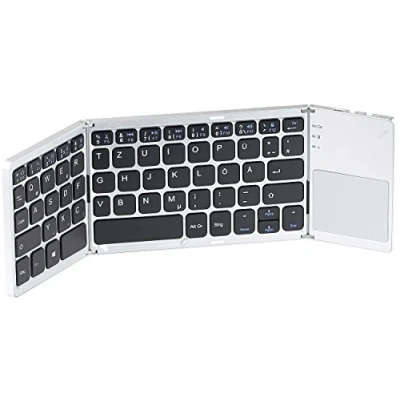 Abbildung von GeneralKeys Falttastatur Bluetooth: Faltbare Tastatur mit Bluetooth, Touchpad für Android, iOS und Windows (Klapptastatur, klappbare Tastatur, Funktastatur)