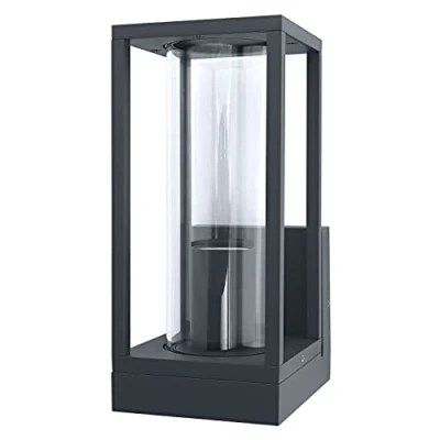 Abbildung von LEDVANCE LED Wandleuchte für 1x E27 Leuchtmittel, Design Leuchte mit Rahmendesign Aussen direkte Beleuchtung, aus hochwertigem Aluminium und Glas, ENDURA FRAME Wall