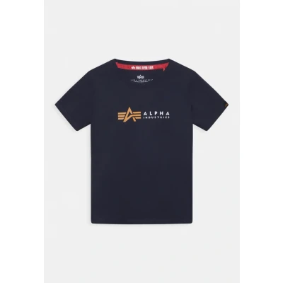 Abbildung von Alpha Industries Label KIDS Teens Unisex Tshirt print für Kinder, Größe: 140, Blue