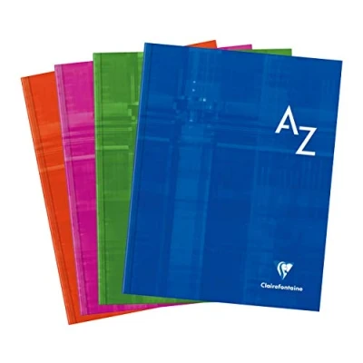 Abbildung von Clairefontaine 9849C Adressbuch / Vokabelheft 17x22cm mit Hardcover, 96 Blatt kariert 90g, farbig sortiert, 1 Stück