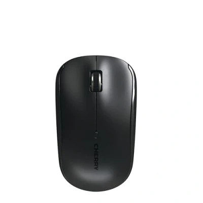 Abbildung von CHERRY MW 2200, Kabellose Laptop Maus, 2,4 GHz Funk, Beidhändig Bedienbar, 1300 dpi, Verchromtes Scrollrad, inkl. Transporttasche, Batteriebetrieben, Schwarz