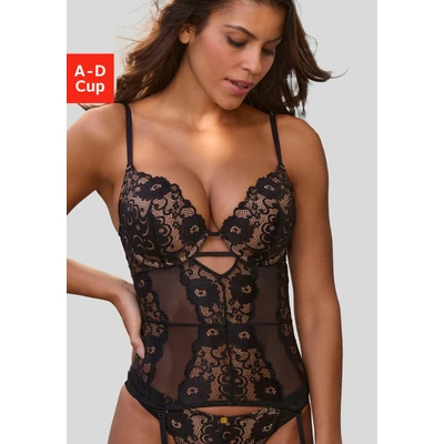 Abbildung von JETTE Corsage, mit Push up Kissen und abnehmbare Strapse, sexy Dessous, Reizwäsche