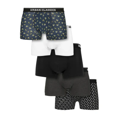 Abbildung von Urban Classics 5 PACK Boxerbriefs, Herren, Größe: 3XL, Ban aop brand chr blk wht