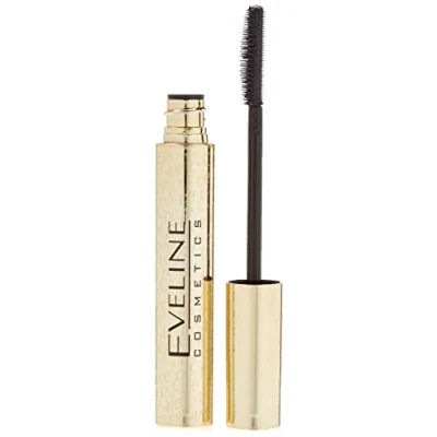Abbildung von Eveline Cosmetics Volumix Fiberlast Mascara Verdickende, Lifting und Trenn Formel mit Mineralpigmenten &amp; Pro Vitamin B5 für 360 Grad Volumen 16 Stunden Halt