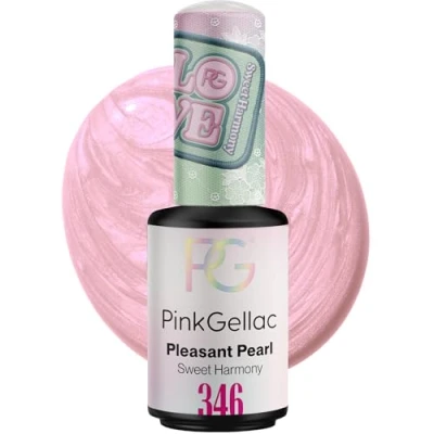 Abbildung von Pink Gellac Gel Nagellack UV 346 Pleasant Pearl 8 ml Gelnagellack für Lampe Rosa Einfache Anwendung Nail Polish 14 Tage Salonqualität Veganer Gellack Made in Holland