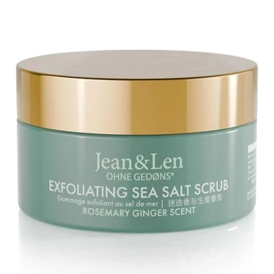 Abbildung von Jean &amp; Len Antioxidant Sugar Scrub Rosemary Ginger, für ein duftendes Reinigungserlebnis, mit reichhaltigen Ölen, hochwertiger Tiegel, Zuckerpeeling ohne Parabene Silikone, 200 ml