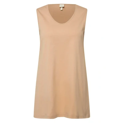 Abbildung von Ulla Popken Damen Longtop Naturfärbung Top, Beige, 50 52