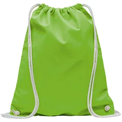 Abbildung von Baumwollbeutel 10 Stück 38x42cm Sportbeutel Rucksack Stofftasche Turnbeutel Bag, Beutel, Baumwollbeutel, Jutebeutel OEKO TEX® zertifiziert Stoffbeutel Einkaufsbeutel Gym zum bemalen (Hellgrün)
