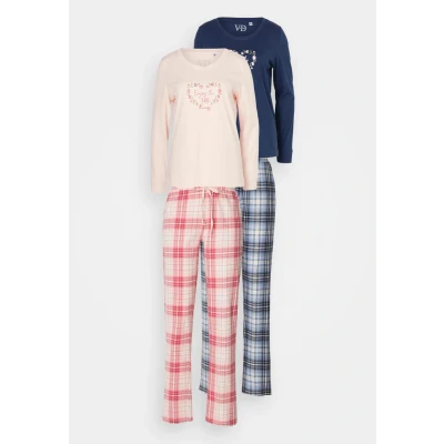 Abbildung von Lascana VD Enjoy 2 PACK Nachtwäsche Set, Damen, Größe: 32/34, Blue/rose
