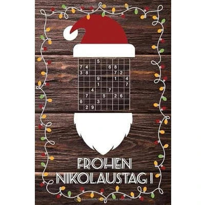 Abbildung von Sudoku vom Nikolaus gebracht: Kleines Rätselbuch in A6 Format Tolles Nikolausgeschenk für Erwachsene Passt den Stiefel