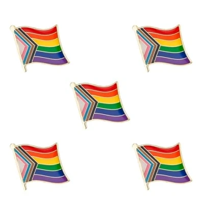 Abbildung von Progress Anstecknadel, Flagge, Metall, 5 Stück