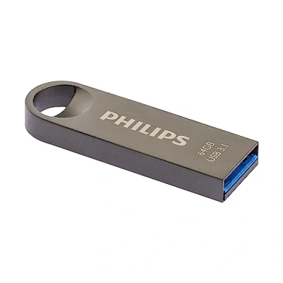 Abbildung von Philips Moon Edition Ultra Speed 3.1 USB Flash Laufwerk 64 GB für PC, Laptop, Computer Data Storage, Lesegeschwindigkeit bis zu 180 MB/s, Aluminium, Schlüsselanhänger