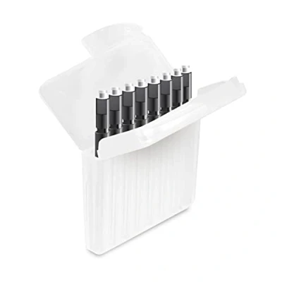 Abbildung von JB White 8 Cerumenfilter Mini R WaxGuard kompatibel mit Signia Silk Im Ohr Hörgeräten, Ex Hörer Receiver und miniReceiver 2.0 Ersatz Hörgerätefilter WaxGuards, schwarz