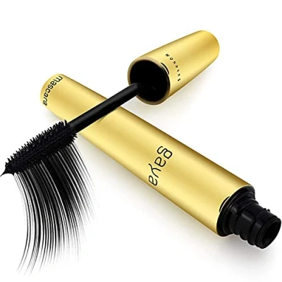 Abbildung von Gaya Cosmetics Vegan Wimperntusche Mascara Wimpernverlängerung für Augen Schminken zur visuellen Verlängerung Natürlicher Wimpern (Schwarz Black)