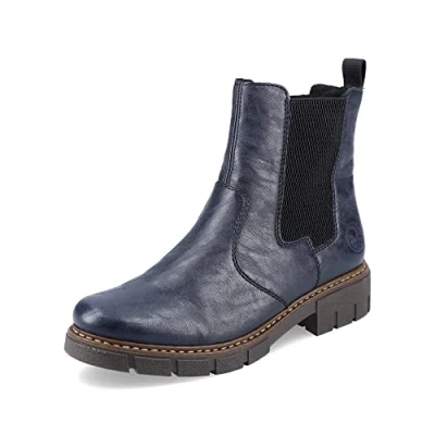 Abbildung von Rieker Stiefelette, Damen, Größe: 42, Pazifik/schwarz Schuhe