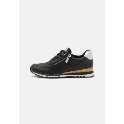 Abbildung von MARCO TOZZI Damen Sneaker flach mit Reißverschluss Vegan, Schwarz (Black Comb), 37 EU