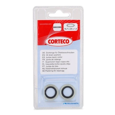 Abbildung von CORTECO 006339S Dichtring Ölablaßschraube Gummi RENAULT: SCENIC 2, NISSAN: Qashqai VOLVO: 440 K