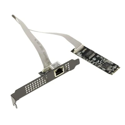 Abbildung von KALEA INFORMATIQUE M2 5 Gigabit LAN Ethernet 10 100 1000 1G 2.5G 5G Netzwerk Controller Karte mit RJ45 Port und Realtek RTL8126 Chipsatz für M.2 NGFF PCIe B+M oder M Key
