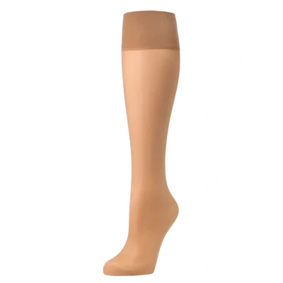 Abbildung von Falke Seidenglatt 15 Denier Transparent Silky Kniestrümpfe, Damen, Größe: 39 42, Powder