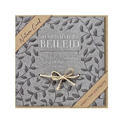 Abbildung von bsb Trauerkarte mit liebevollem Motiv Nature Card Nachhaltige Beileidskarten Umschlag Danksagungskarten Trauer Karten zur 15,5 x cm Blätter Schleife