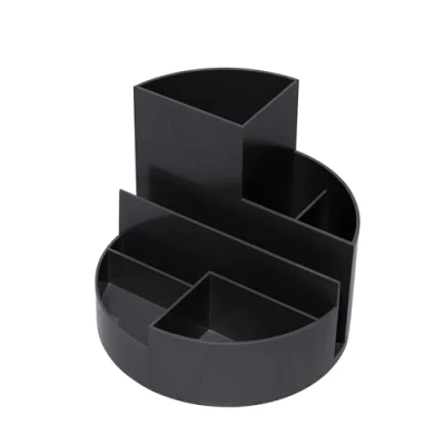 Abbildung von Maul Schreibtisch Organizer MAULrundbox Ø14x12,5cm mit 6 Fächern Stiftehalter für Stifte, Marker und Schere Stifte Büro Schwarz