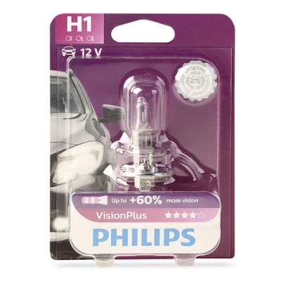 Abbildung von Glühlampe Halogen PHILIPS H1 VisionPlus Plus 60% 12V, 55W
