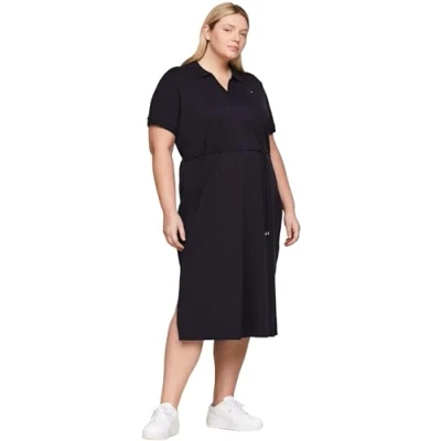 Abbildung von Tommy Hilfiger Curve POLO Waist Freizeitkleid, Damen, Größe: 48, Desert sky