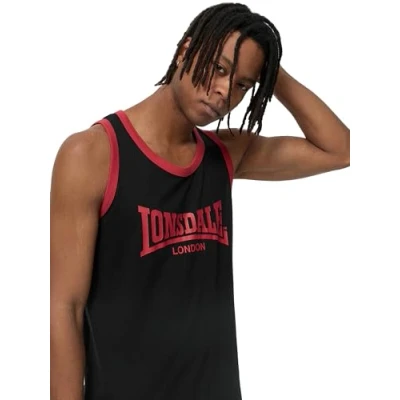 Abbildung von Lonsdale Knockan Top, Herren, Größe: 3XL, Black red