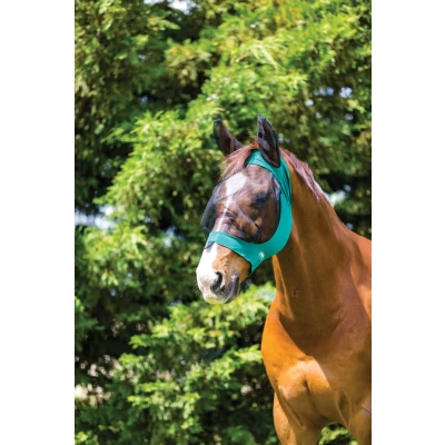 Abbildung von Weatherbeeta Fliegenmaske Deluxe Stretch mit Ohren Hunter/Scwarx Small Pony