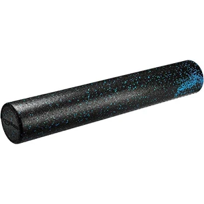Abbildung von Amazon Basics Hochdichte Schaumstoffrolle, Blau gesprenkelt, rund 90 cm
