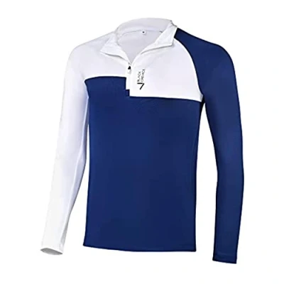 Abbildung von Black Crevice Herren Zipper Funktionsshirt, weiß/Navy, XL