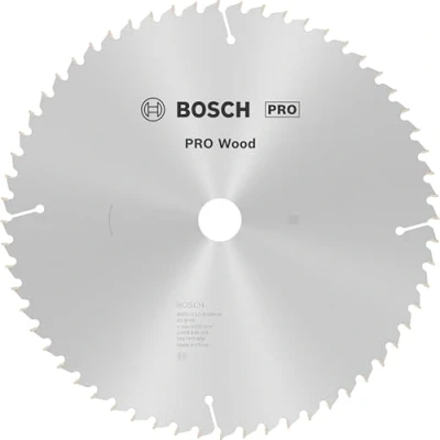 Abbildung von Bosch 1x PRO Wood Kreissägeblatt für Netz Kapp‑ und Gehrungssägen (für Weichholz, Hartholz, Ø mm, Professional Zubehör Kapp Gehrungskreissäge)