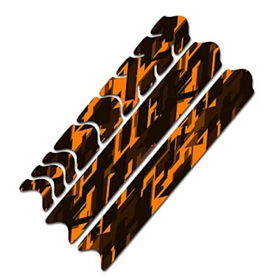 Abbildung von AlphaShield Fahrrad Rahmenschutz Kettenstreben Schutz Folie Aufkleber Rahmen Carbon MTB BMX Lackschutz R161 (14 Future Neon Orange)