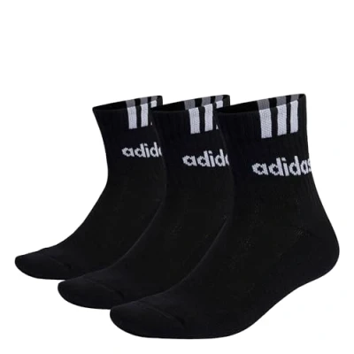 Abbildung von adidas, 3 Stripes Linear Half Crew Chusioned 3P, Socken, Schwarz Weiss, Xl, Unisex Adult