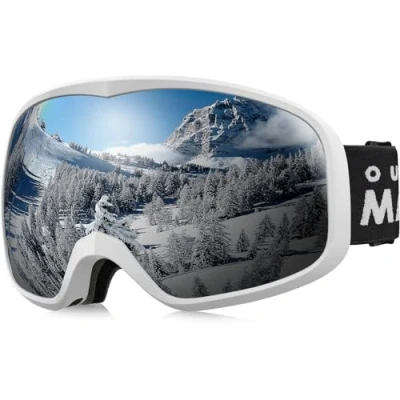 Abbildung von OutdoorMaster Owl Skibrille OTG, Schnee Snowboardbrille für Männer Frauen Jugendliche, Anti Beschlag, 100% UV Schutz