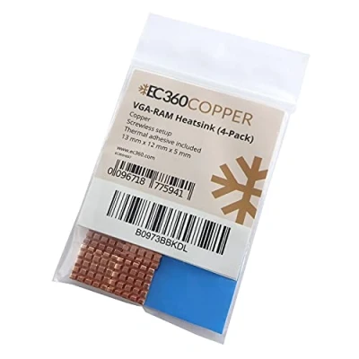 Abbildung von EC360® Copper 4 Pack VGA RAM Kupfer Kühler (12 x 13 5 mm)