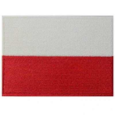 Abbildung von Polen Flagge Polieren Nationales Emblem Bestickter Aufnäher zum Aufbügeln/Annähen
