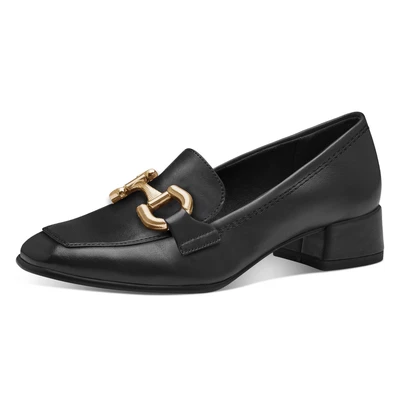 Abbildung von Tamaris Pumps, Blockabsatz, Businesschuh, Slipper mit goldfarbenem Schmuckelement