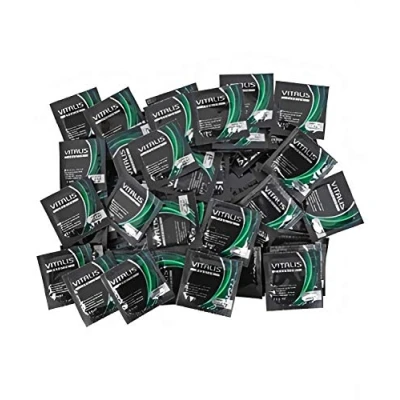 Abbildung von VITALIS 100 Kondome Pack XL I Nennbreite 57 mm Gefühlsechte transparente extra groß Premium mit Gleitmittel auf Silikonbasis Zarte für Männer