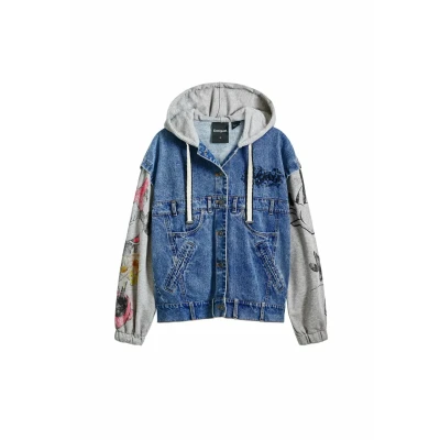 Abbildung von Desigual Mickey Jeansjacke, Damen, Größe: Large, Blue