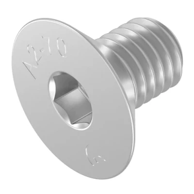 Abbildung von SECCARO Senkschraube M12 x 20 mm, Edelstahl V2A VA A2, DIN 7991 / ISO 10642, Innensechskant, Stück