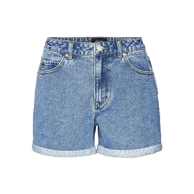 Abbildung von Vero Moda Vmzuri HR MIX NOOS Jeans Shorts, Damen, Größe: Large, Medium blue denim