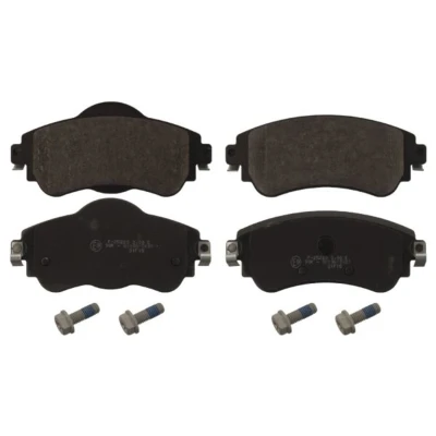Abbildung von FEBI BILSTEIN 16866 Bremsbelagsatz Vorderachse mit akustischer Verschleißwarnung Schraubensatz CITROËN: C4 II Hatchback