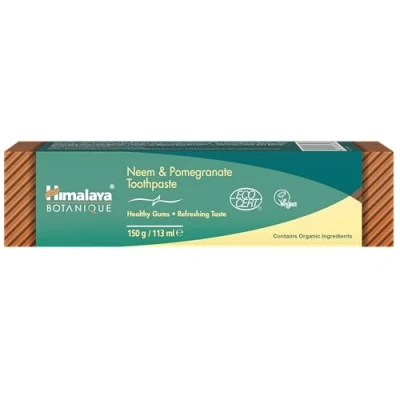Abbildung von Himalaya Organique Neem &amp; Granatapfel Zahnpasta, Fluoridfreie und Vegetarisch,150 g (1er Pack)