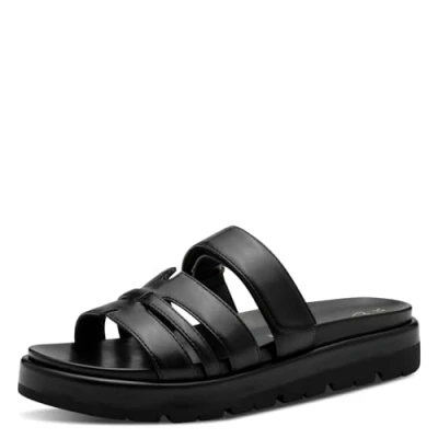 Abbildung von MARCO TOZZI Damen Pantoletten mit Klettverschluss Bequem, Schwarz (Black), 41 EU
