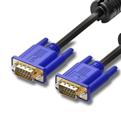 Abbildung von VGA Kabel Monitorkabel, zu Computermonitorkabel, Stecker auf Adapterkabel, vergoldetes Displayport Kompatibel mit Projektoren, HDTVs, Displays Laptop (1,5 M)