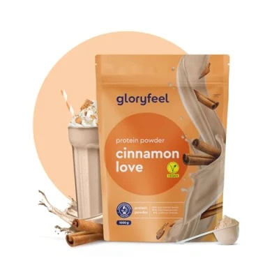 Abbildung von Veganes Proteinpulver Cinnamon 1kg pflanzliches Eiweiß 33 Portionen mit 22g Protein OHNE Soja Aus Sonnenblumen , Ackerbohnen und Erbsenprotein Pulver 100% vegan &amp; glutenfrei