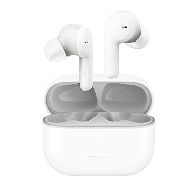 Abbildung von Amazfit Powerbuds Pro Sport Kopfhörer Bluetooth kabellose Earbuds mit aktiver Noise Cancelling, Herzfrequenzüberwachung, Fitnesstracking, 4 Modi, 6 Mikrofonen, 30H Spielzeit, Weiß, Normal